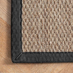 Nuloom Elijah Black/Natural, 2'6" x 8', Basketweave, Seagrass, Soft and Textured, High Traffic, Stain Resistant, Easy Clean, Durable Area Rug for Bedroom, Living Room, Dining, Den, Foyer, Entryway
