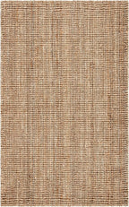 SAFAVIEH Area Rug 5x8 - Natural Fiber Collection - Natural Brown, Handmade Jute, Farmhouse Style, Chunky Textured Thick Pile (NF447A)