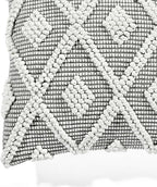 Lush Decor Adelyn Decorative Throw Pillow Cover, 20" W x 20" L, Gray - Square Pillow - Gray Diamond Pillow - Textured Pillows - Hygge Decor - Farmhouse Throw Pillows For Bed, Couch, Or Chair