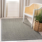 Martha Stewart x SAFAVIEH Area Rug Collection - 5' x 8', Charcoal, Sisal & Jute, Farmhouse Style, Ideal for Living Room, Bedroom, Office, Dining Space (MSR9501F)