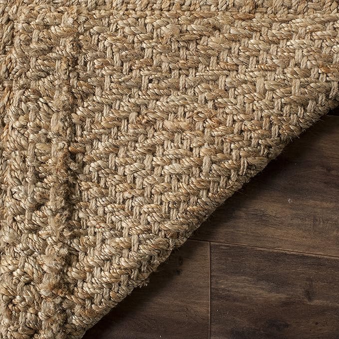 SAFAVIEH Natural Fiber Collection X-Large Area Rug - 11' x 15', Natural & Natural, Handmade Jute, Ideal for High Traffic Areas in Living Room, Bedroom (NF181A)