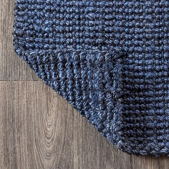 JONATHAN Y Pata Hand Woven Chunky Jute Navy Indoor Area Rug, 10x14, Bohemian, Rustic, Cottage, Easy-Cleaning for Living Room, Bedroom, Kitchen, Non-Shedding (NRF102D-14)