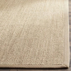 SAFAVIEH Area Rug 10x14 - Natural Fiber Collection - Large - Maize & Linen Color, Sisal, Woven Design with Border (NF141B)