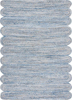 SAFAVIEH Area Rug 8x10 - Cape Cod Collection - Large - Blue & Natural, Handmade Braided Jute & Cotton, Ideal for Living Room, Bedroom, Office, Dining Space (CAP208L)