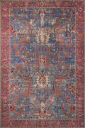 Loloi Loren Collection LQ-10 Blue/Red 2'-3" x 3'-9" Accent Rug