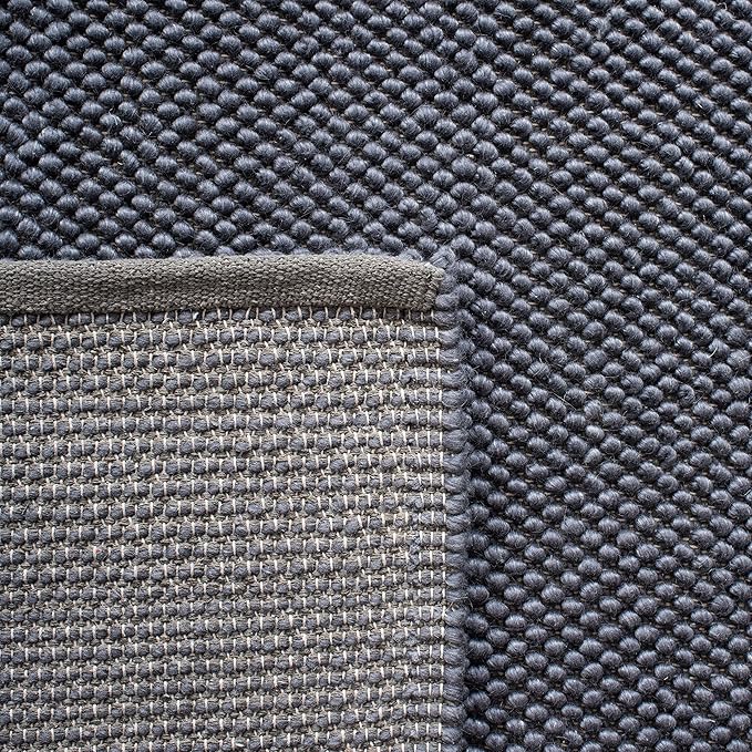 SAFAVIEH Area Rug 5x8 - Natura Collection - Dark Grey, Handmade Wool Blend, Textured Design, Ideal for Living Room, Bedroom, Dining Space (NAT425H)