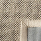 SAFAVIEH Natural Fiber Collection Runner Rug - 2'6" x 18', Marble & Beige, Sisal, Woven Design with Border (NF143C)