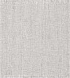 SAFAVIEH Natural Fiber Collection Area Rug - 6' Square, Silver & Natural, Handmade Woven Fringe Jute, Ideal for High Traffic Areas in Living Room, Bedroom (NF826G)