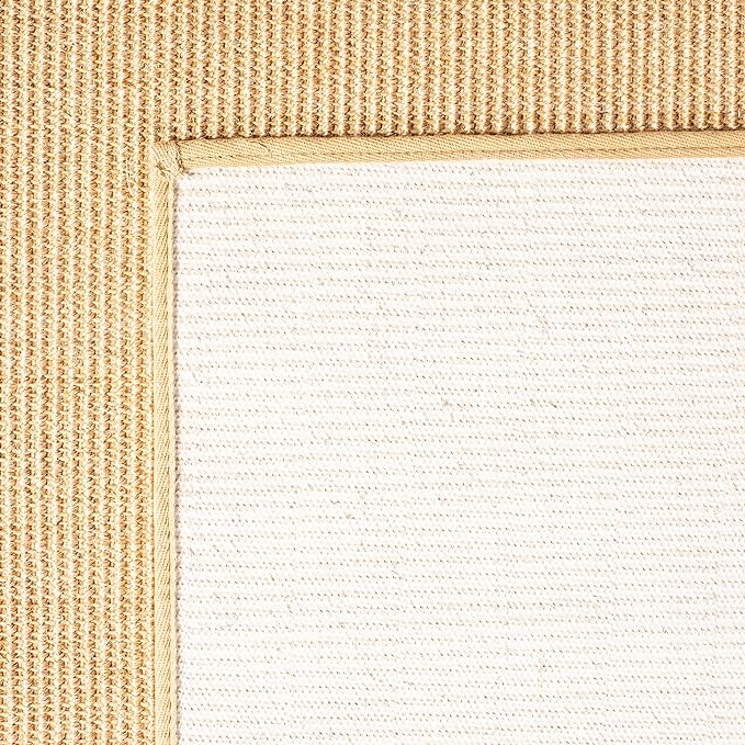 Martha Stewart x SAFAVIEH Area Rug Collection - 5' x 7', Natural Brown, Sisal & Jute, Farmhouse Style, Ideal for Living Room, Bedroom, Office, Dining Space (MSR9501A)