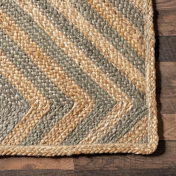 Rugs USA Dogwood Tiled Jute Area Rug, 5x8, Natural