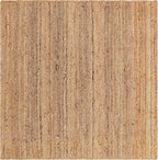 Unique Loom Braided Jute Collection Area Rug - Dhaka (5' 1" Square, Natural)