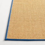 Martha Stewart x SAFAVIEH Area Rug Collection - 5' x 7', Natural & Navy, Sisal & Jute, Farmhouse Style, Ideal for Living Room, Bedroom, Office, Dining Space (MSR9501D)