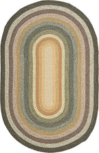 SAFAVIEH Braided Collection Area Rug - 6' x 9' Oval, Multi Color, Handmade, Country Cottage Design, Reversible, Ideal for High Traffic Areas in Entryway, Living Room, Bedroom (BRD308A)