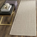 SAFAVIEH Natural Fiber Collection Runner Rug - 2'6" x 12', Marble & Beige, Sisal, Woven Design with Border (NF143C)