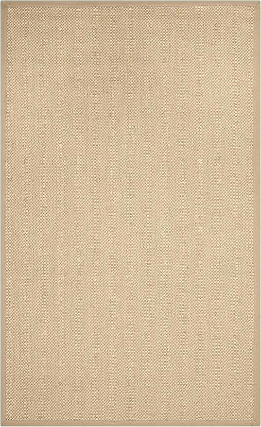 SAFAVIEH Area Rug 3x5 - Natural Fiber Collection - Maize & Linen Color, Sisal, Woven Design with Border (NF141B)