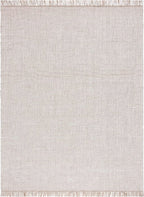 SAFAVIEH Natural Fiber Collection Area Rug - 10' x 14', Ivory & Natural, Handmade Woven Farmhouse Fringe Jute, Ideal for High Traffic Areas in Living Room, Bedroom (NF826A)