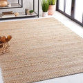 SAFAVIEH Natural Fiber Collection Area Rug - 9' x 12', Ivory & Natural, Handmade Boho Farmhouse Rustic Jute & Cotton Jute, Ideal for High Traffic Areas in Living Room, Bedroom (NFB654A)