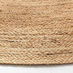 SAFAVIEH Natural Fiber Collection Area Rug - 4' Round, Natural, Handmade Boho Braided Jute, Ideal for High Traffic Areas in Living Room, Bedroom (NFB310A)