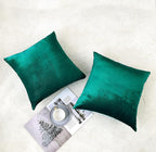 NiNi ALL Decorative Throw Pillow Covers Velvet Soft for Couch Sofa Bedroom Living Room Outdoor Pack of 2 18x18 Inch Teal