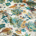 Boho Throw Blanket for Bed 60”x80”, 100% Cotton Woven Blanket for Couch Sofa, Ultra Soft 4-Layer Muslin Quilt with Floral Printed, Farmhouse Bed Blanket/Cover for Living Room Decor