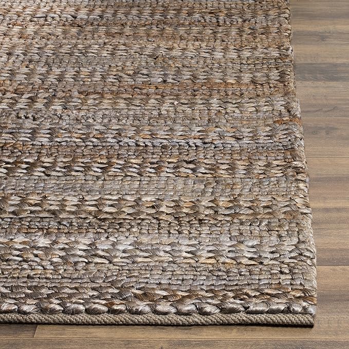 SAFAVIEH Area Rug 10x14 - Natural Fiber Collection - Large - Beige, Handmade Jute, Braided Woven Design, Ideal for Living Room, Bedroom (NF212B)