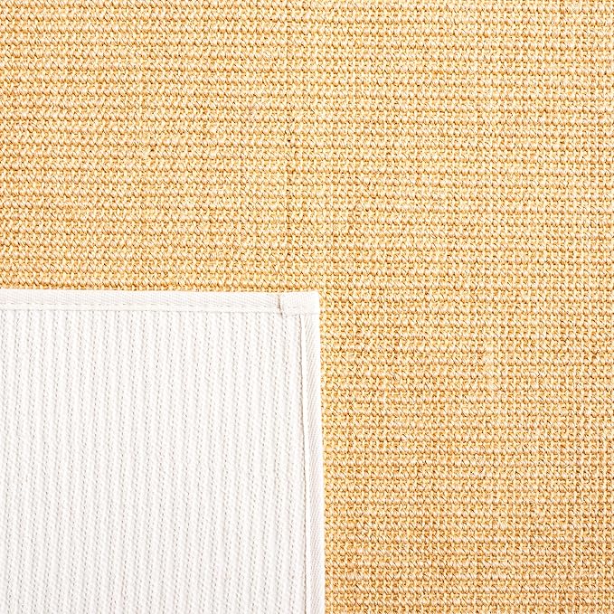 Martha Stewart x SAFAVIEH Area Rug Collection - 8' x 10', Natural & White, Sisal & Jute, Farmhouse Style, Ideal for Living Room, Bedroom, Office, Dining Space (MSR9501H)