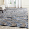SAFAVIEH Cape Cod Collection Area Rug - 10' x 14', Blue & Natural, Handmade Flat Weave Braided Jute & Cotton, Ideal for High Traffic Areas in Living Room, Bedroom (CAP363A)