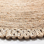 SAFAVIEH Natural Fiber Round Collection 9' Round Natural NF168A Handmade Boho Charm Farmhouse Jute Area Rug