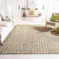 SAFAVIEH Area Rug 10x14 - Natural Fiber Collection - Large - Sage & Natural Brown, Handmade Jute, Farmhouse Style, Chunky Textured Thick Pile (NF447S)