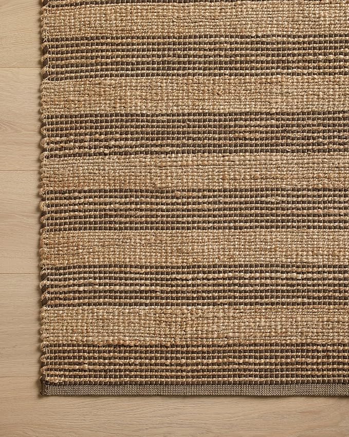 Loloi Chris Loves Julia Judy Collection JUD-06 Natural/Chocolate 5'-0" x 7'-6" Area Rug