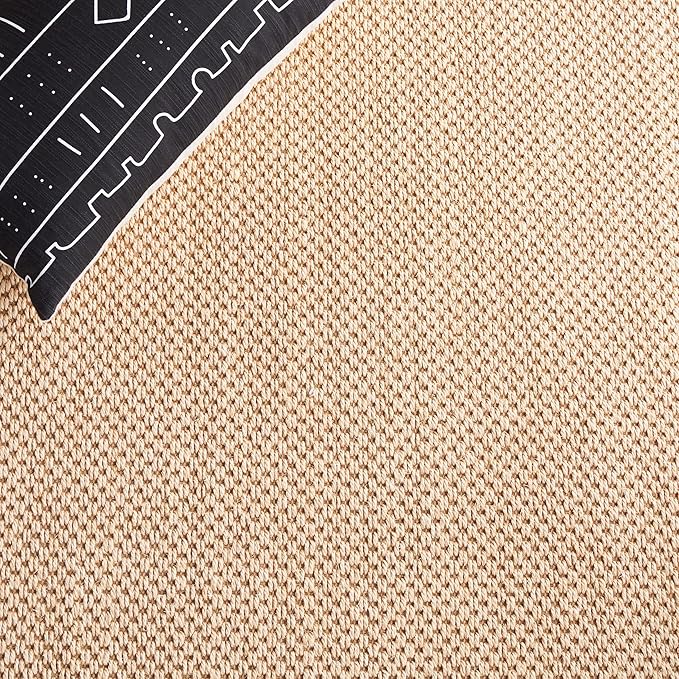 SAFAVIEH Natural Fiber Collection Area Rug - 2'6" x 4', Maize & Brown, Sisal, Woven Design with Border (NF141C)