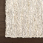 nuLOOM 12x18 Rigo Jute Hand Woven Area Rug, Off White, Solid Farmhouse Design, Natural Fiber, For Bedroom, Living Room, Dining Room, Hallway, Office, Kitchen, Entryway