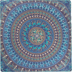 Popular Handicrafts Floor Pillow Cushion Cover - Hippie Mandala Square Ottoman Indian Elephant Camel Daybed Oversized Cotton Cushion Cover with Heavy Duty Zipper - Dog-Pets Bed, 35" Blue Turqouise