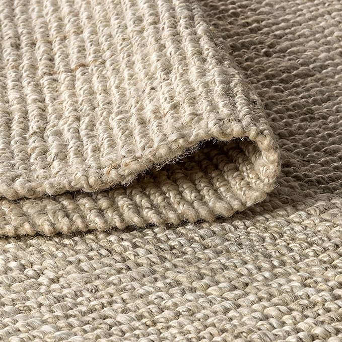JONATHAN Y Pata Hand Woven Chunky Jute Light Ivory Indoor Area Rug, 5x8, Bohemian, Rustic, Cottage, Easy-Cleaning for Living Room, Bedroom, Kitchen, Non-Shedding (NRF102B-5)