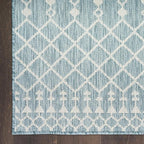 Nourison Home Positano Aqua 6' x 9' Area Rug - Easy Clean, Non Shedding, Bed Room, Living Room, Dining Room, Kitchen (6' x 9')
