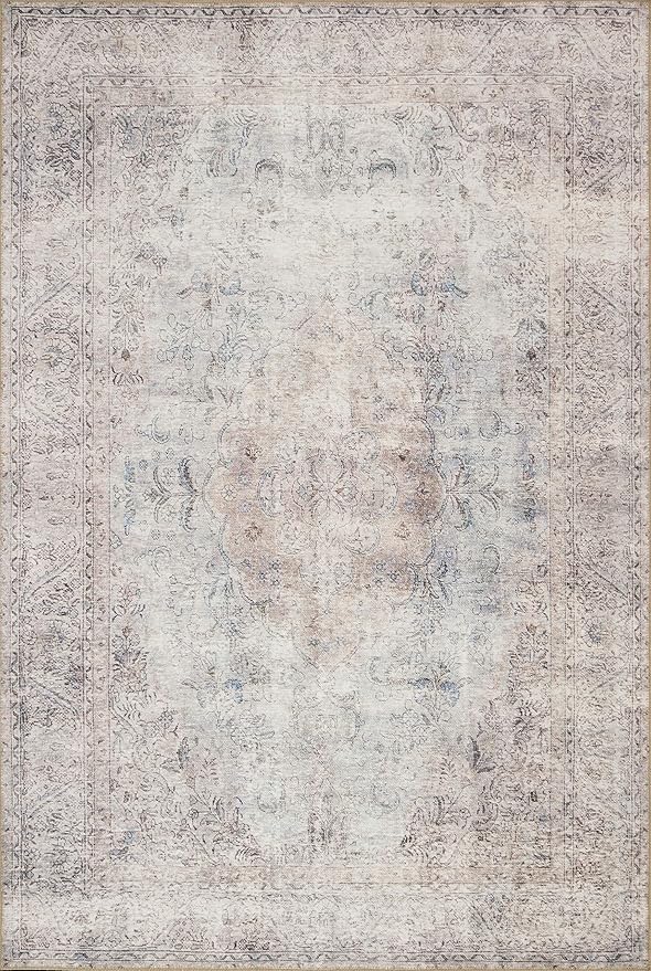 Loloi Loren Collection LQ-04 Silver/Slate 5'-0" x 7'-6" Area Rug