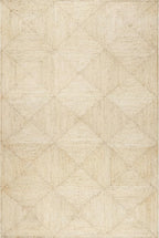 Rugs USA Juniper Tiled Jute Area Rug, 5x8, Ivory