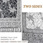 Achillea Reversible Paisley Pashmina Rave Scarf – Exotic Indian Shawls and Wraps for Evening Dresses, Festivals, All Seasons