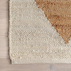 nuLOOM Pandora Diamond Jute Area Rug - 2x6 Jute Runner - Global Inspired Ivory Rug for Dining Room, Living Room, Entryway, Hallway, Kitchen