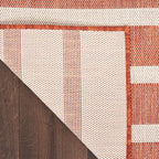 Nourison Home Positano Terracotta Ivory 5' x 7' Area Rug - Easy Clean, Non Shedding, Bed Room, Living Room, Dining Room, Kitchen (5' x 7')