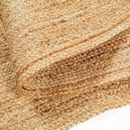 Hand Woven Jute Area Rug - 2’x3’ Feet - Rustic Beige Reversible Rectangular Rugs for Bedroom, Kitchen, Living Room - Vintage Natural Braided Entry Floor Décor Boho Jute Rug 2x3 Feet