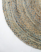 Unique Loom Braided Chindi Collection Casual Modern Natural Round Rug (6' 3 x 6' 3)