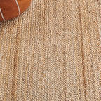 SAFAVIEH Natural Fiber Collection Area Rug - 3' x 5' Oval, Natural & Ivory, Flat Weave Farmhouse Border Jute Design, Ideal for High Traffic Areas in Living Room, Bedroom (NF812A)