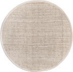 nuLOOM Ashli Solid Farmhouse Jute Area Rug, 8' Round, Off-white