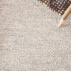 SAFAVIEH Area Rug 6x8 - Natura Collection - Grey & Ivory, Handmade Wool Blend, Textured Design, Ideal for Living Room, Bedroom, Dining Space (NAT425F)