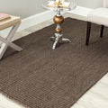 SAFAVIEH Area Rug 4x6 - Natural Fiber Collection - Brown, Handmade Jute, Farmhouse Style, Chunky Textured Thick Pile (NF447D)