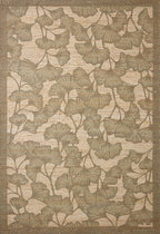 Loloi Chris Loves Julia Rue Collection RUE-02 Olive/Sage 2'-3" x 3'-9" Accent Rug Jute Neutral Floral Living Room Bedroom Rug