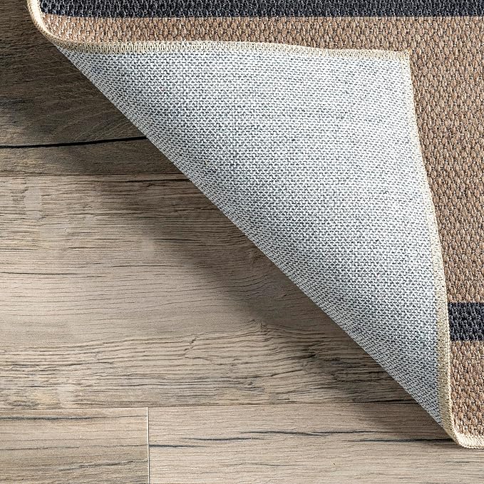 nuLOOM 5' x 8' Easy-Jute Area Rug, Machine Washable, Non-Slip, for Living Room Bedroom Kids Room Nursery Home Decor, Melony Natural