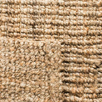 SAFAVIEH Area Rug 5' Square - Natural Fiber Collection - Natural Brown, Handmade Jute, Farmhouse Style, Chunky Textured Thick Pile (NF447A)