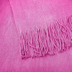 Vonty Hot Pink Knitted Blanket with Tassels Fringe 60" x 80", Super Soft Knit Throw Blanket, Farmhouse Decorative Lightweight Blanket for Couch, Sofa, Bed